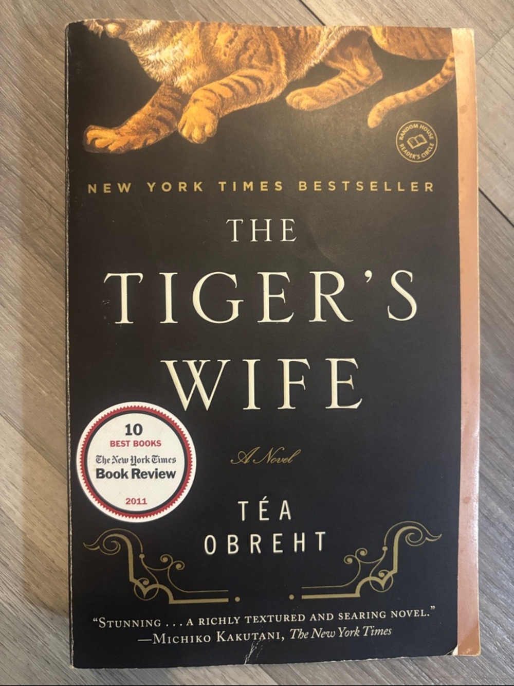 The Tiger's Wife by Téa Obreht - Black & Gold Paperback